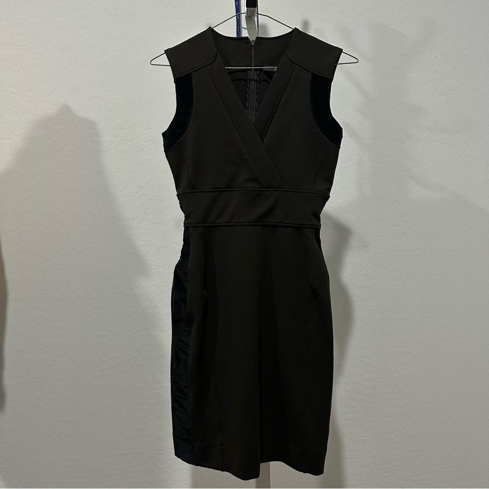 Gucci Chocolate & Black Sleeveless Midi Dress
